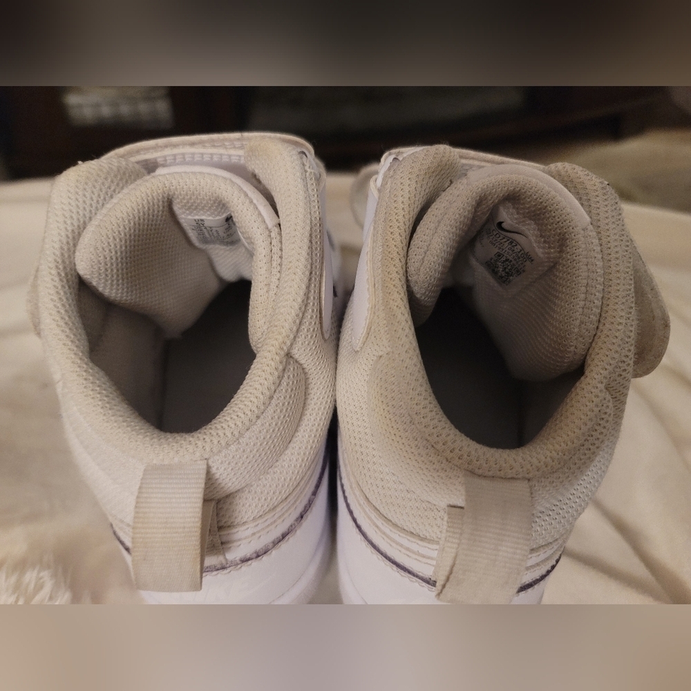 Nike‎ Court Borough Mid 2 White/White Sneakers Shoes CD7782-100 5Y - Picture 8 of 11